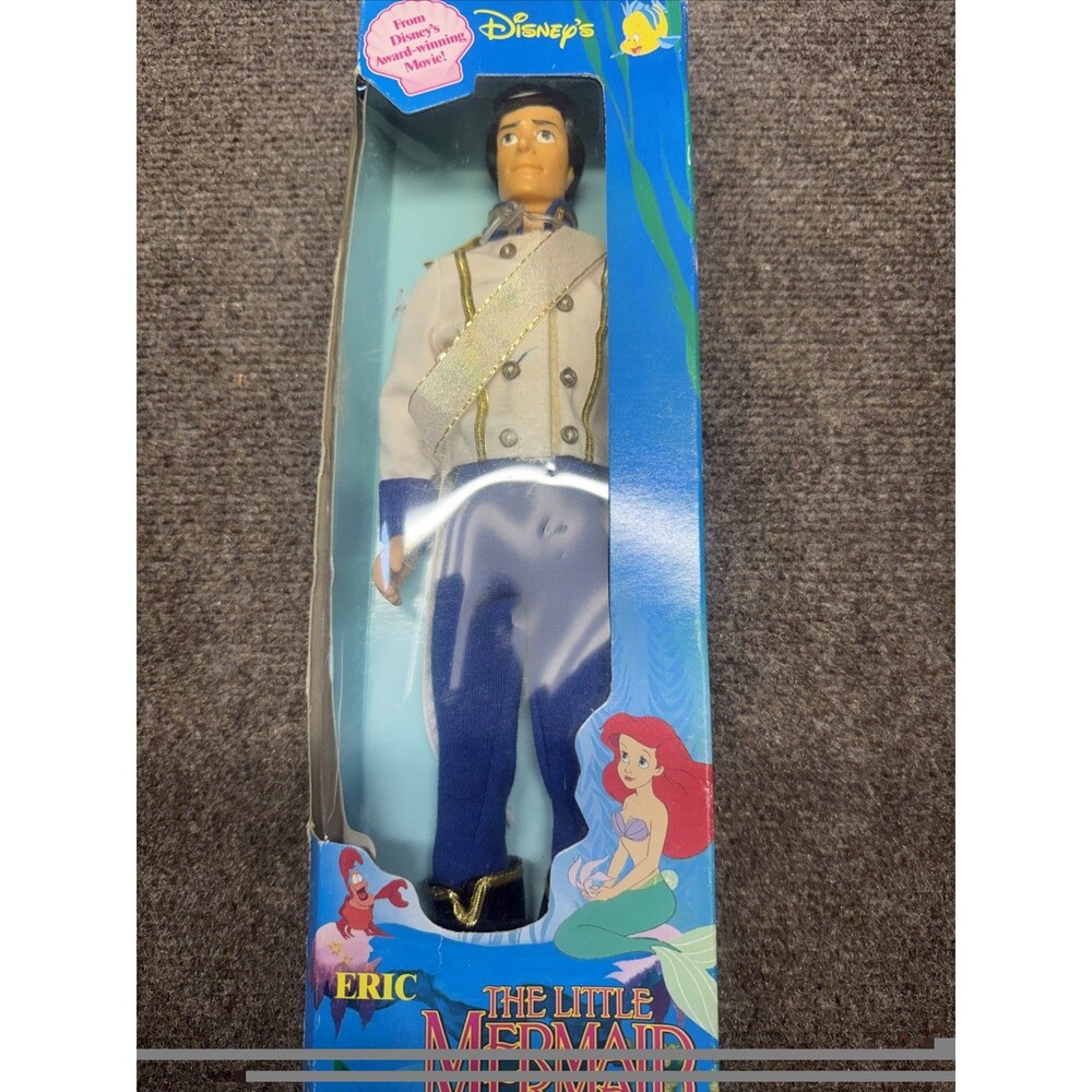 VTG Disney The Little Mermaid Prince Eric Doll Tyco 1990 New in Box-Wedding-Read